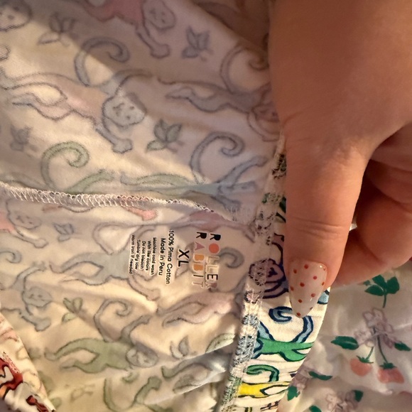 Roller Rabbit Multicolor Monkey Print Pajama Set - Picture 5 of 5